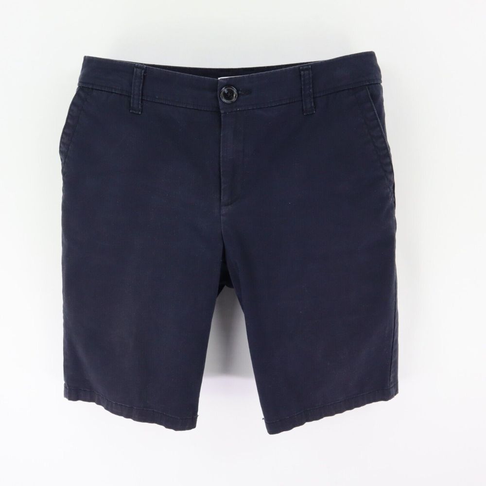 Liz Claiborne Shorts Classic Fit Mid Rise Womens 6 Blue Dark Wash Chinos Pockets